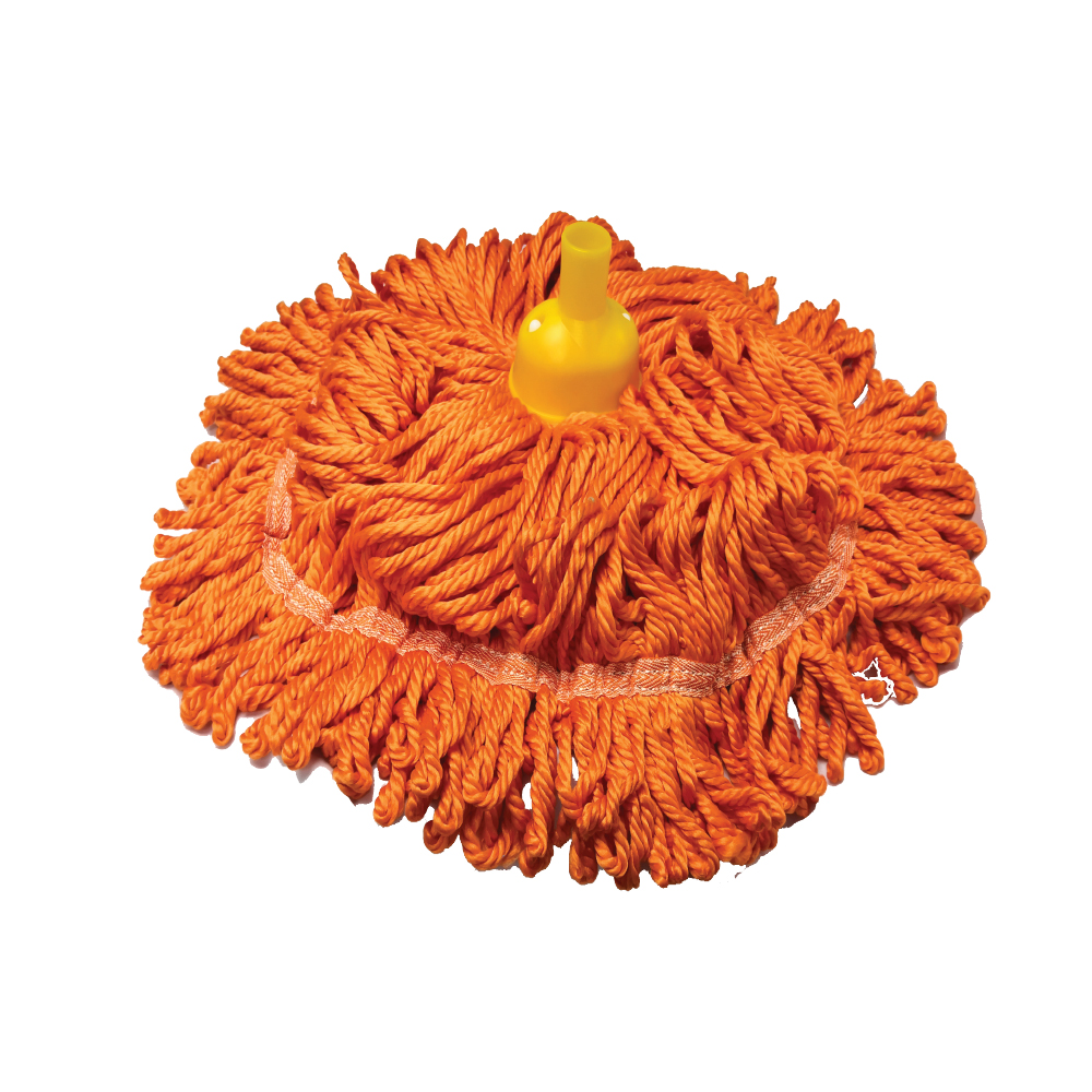 Orange Colour Mircofibre Circular Mop 300gm