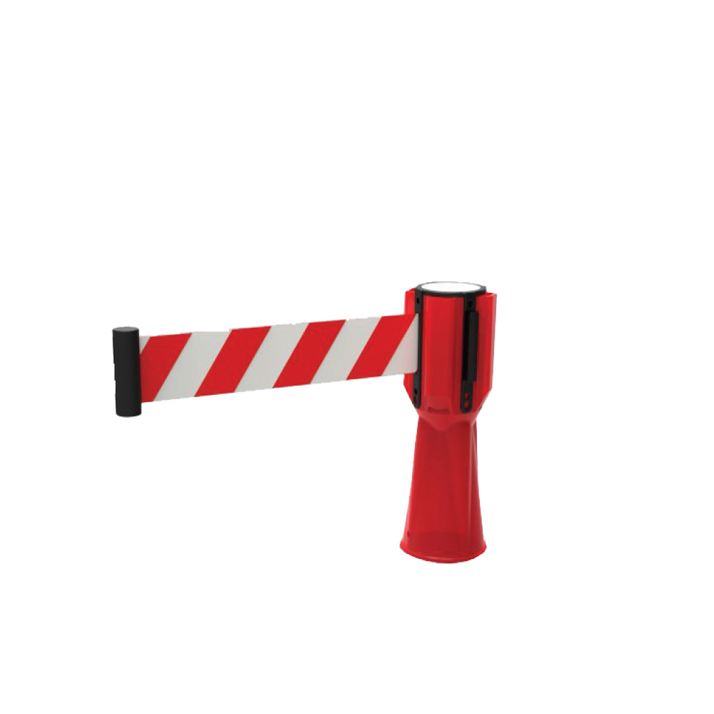 Traffic Cone Topper Cw Retractable Belt (Red + White)