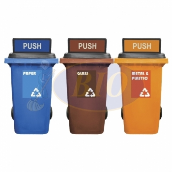 240L|M3| Recycle Mobile Garbage Bin 3-in-1 c/w Turbo Lid