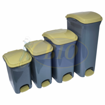 Plastic Rectangular Pedal Bin – Grey | 12L / 15L / 30L / 40L