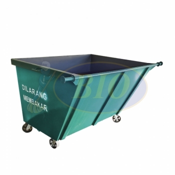 1500L Metal Leach Bin 4-Wheel