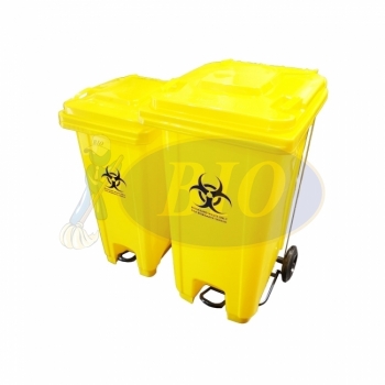 120L / 240L Biohazard Mobile Garbage Bin 2-Wheel c/w Foot Pedal