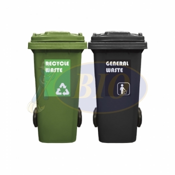 120L|M2W| Recycle Mobile Garbage Bin 2-in-1W