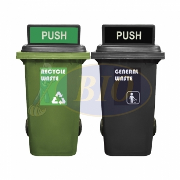 240L|M2W| Recycle Mobile Garbage Bin 2-in-1W c/w Turbo Lid