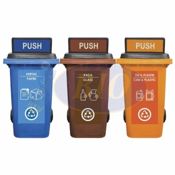 240L |CM3| Mobile Garbage Recycle Bin 2-Wheel 3-in-1 C/W Turbo Lid