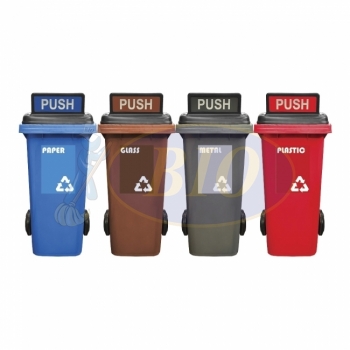 120L|M4| Recycle Mobile Garbage Bin 4-in-1 c/w Turbo Lid