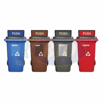 240L|M4| Recycle Mobile Garbage Bin 4-in-1 c/w Turbo Lid