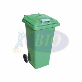 120L Galvanized Zinc Plated Mobile Garbage Bin c/w Cover