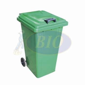 240L Galvanized Zinc Plated Mobile Garbage Bin c/w Cover