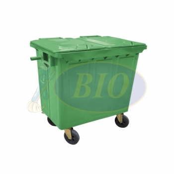 660L Galvanized Zinc Plated Mobile Garbage Bin c/w Cover