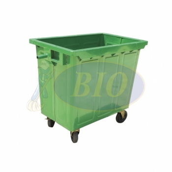 660L Galvanized Zinc Plated Mobile Garbage Bin w/o Cover