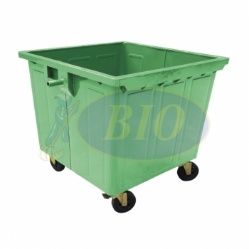 1100L Galvanized Zinc Plated Mobile Garbage Bin w/o Cover