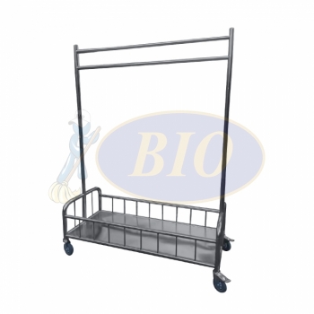 Stainless Steel Linen Hanging Trolley c/w Basket068