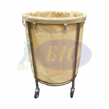 Stainless Steel Round Linen Trolley