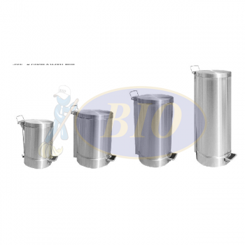 Premium Stainless Steel Pedal Bin Round c/w Flat Lid