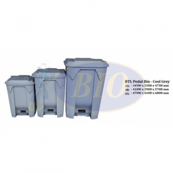 BTL Pedal Bin - 25L / 38L / 65L - Cool Grey
