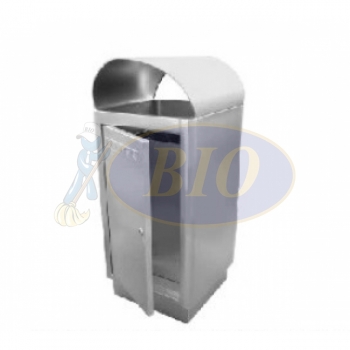 Stainless Steel Outdoor Bin Square cw Moon Roof