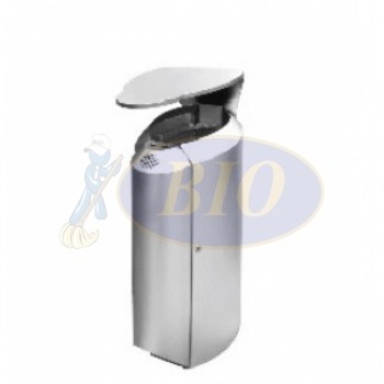 Stainless Steel Outdoor Bin cw Ashtray n Roof