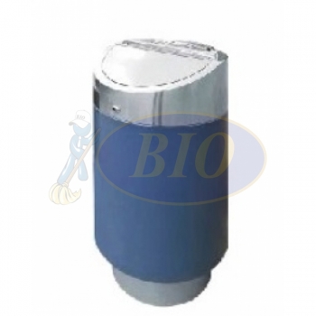 Powder Coated Outdoor Bin Round cw Stainless Steel  Ashtmy n Slide Top