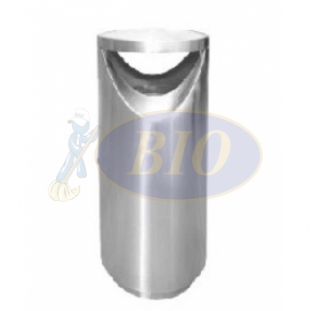 Stainless Steel Outdoor Bin Cilinder cw Triangle Opening