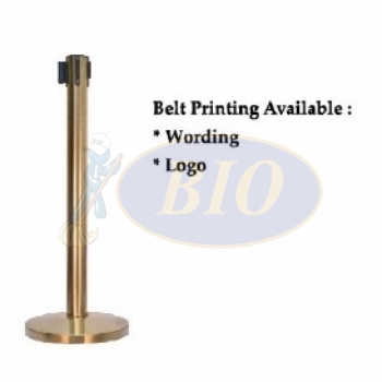 Gold Coated Retractable Belt Q-up Stand