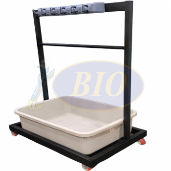 Mobile Cleaning Tools Handle Holder Rack c/w Tray