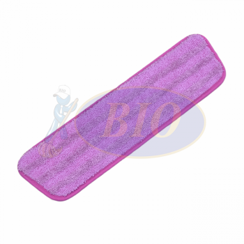 40cm Italy Microfiber Flat Mop c/w Scrub Line (Refill) - Pink