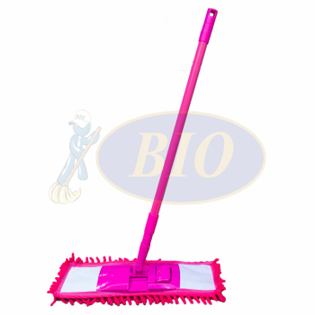 Eco Microfiber Dust Mop c/w Telescopic Handle - Pink