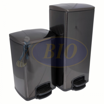 Black Dyed Stainless Steel Pedal Bin (Square) – 20L / 30L