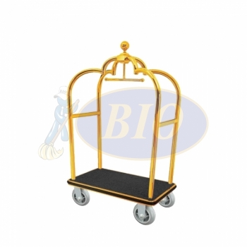 Stainless Steel Luggage Birdcage Trolley (Gold)
