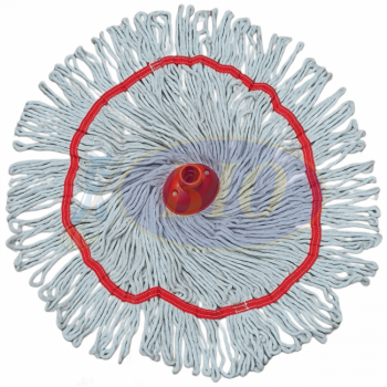Cotton Circular Mop c/w Colour Ribbon (Refill) - Red