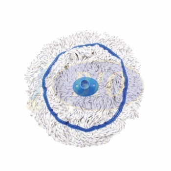 Cotton Circular Mop c/w Colour Ribbon (Refill) - Blue