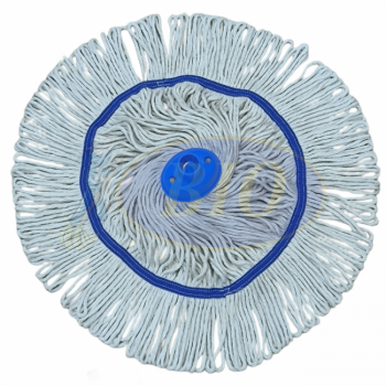 Cotton Circular Mop c/w Colour Ribbon (Refill) - Blue
