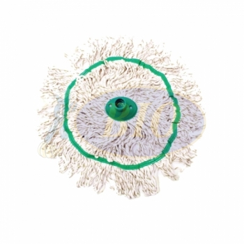 Cotton Circular Mop c/w Colour Ribbon (Refill) - Green