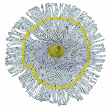 Cotton Circular Mop c/w Colour Ribbon (Refill) - Yellow