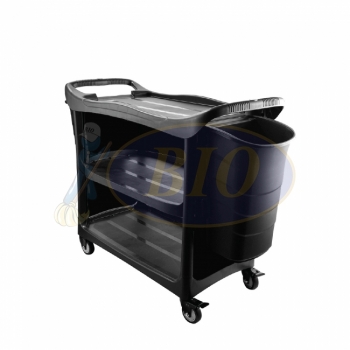 3 Tier Utilities Cart c/w Buckets & 3 Side Cover (Black Body)