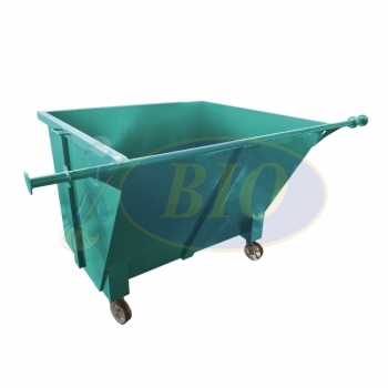 1100L Metal Leach Bin 4-Wheel