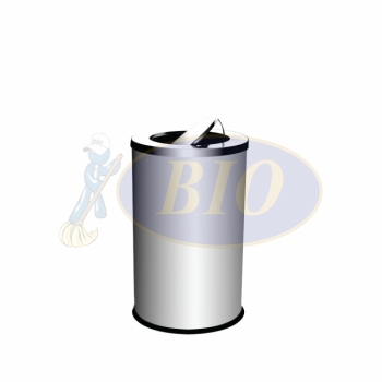 SS106 Stainless Steel Bin Round C/W Flip Top