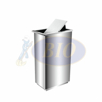 SS102 Stainless Steel Bin Rectangular C/W Flip Top