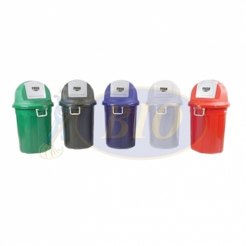 PE Sunny Bin 80 C/W Dome Flip Cover - Black / Blue / Red / Green / Silver